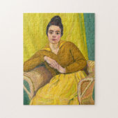 Lady im Wicker-Stuhl | Koloman Moser Puzzle (Vertikal)