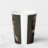 Lady im Winter Pappbecher (Rechts)