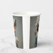 Lady im Winter Pappbecher (Links)