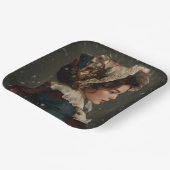 Lady im Winter Pappteller (Gewinkelt)