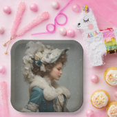 Lady im Winter Pappteller (Party)