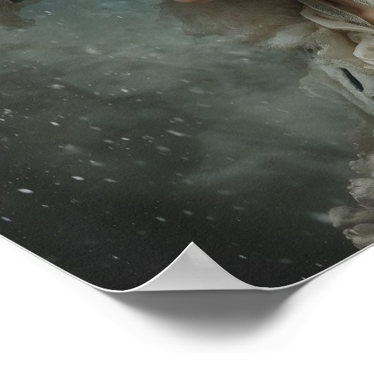 Lady im Winter Poster (Ecke)