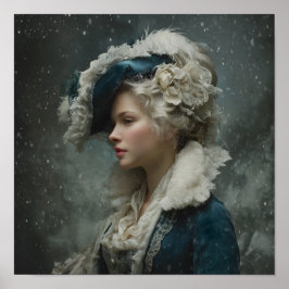 Lady im Winter Poster