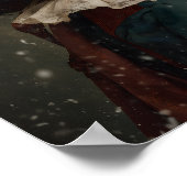 Lady im Winter Poster (Ecke)