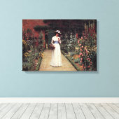 Lady in a Garden Painting by Leighton Leinwanddruck (Insitu (Holzboden))