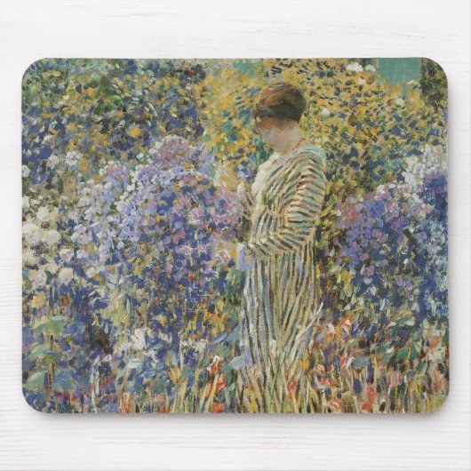Lady in a Garden von Frederick Frieseke, Fine Art Mousepad (Vorne)