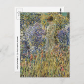 Lady in a Garden von Frederick Frieseke, Fine Art Postkarte (Vorne/Hinten)