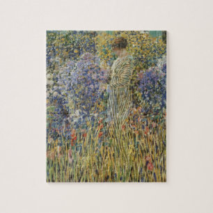 Lady in a Garden von Frederick Frieseke, Fine Art Puzzle