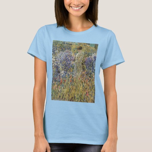 Lady in a Garden von Frederick Frieseke, Fine Art T-Shirt (Vorderseite)
