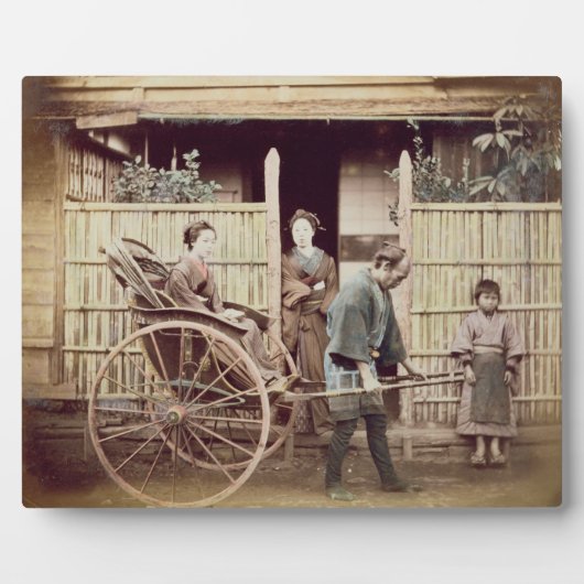 Lady in a Rickshaw, c.1890s (farbiges Foto) Fotoplatte (Vorderseite)