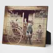 Lady in a Rickshaw, c.1890s (farbiges Foto) Fotoplatte (Seite)