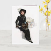 Lady in Black Karte (Gelbe Blume)
