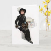 Lady in Black Karte (Gelbe Blume)