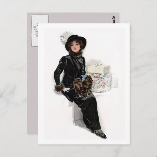 Lady in Black Postkarte (Vorne/Hinten)