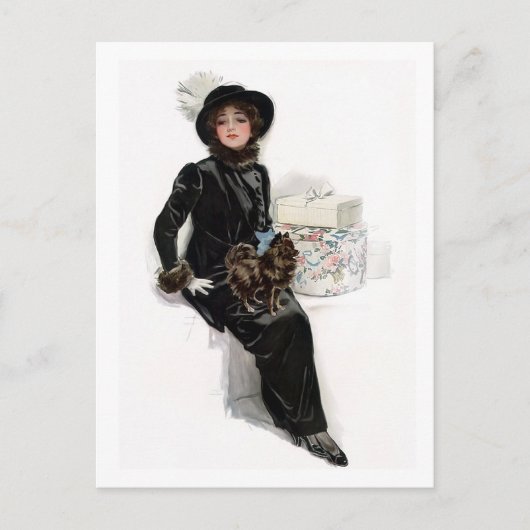 Lady in Black Postkarte (Vorderseite)