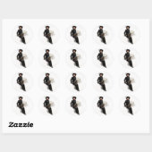 Lady in Black Runder Aufkleber (Blatt)