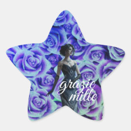 Lady in Black Sticker for any item surface.