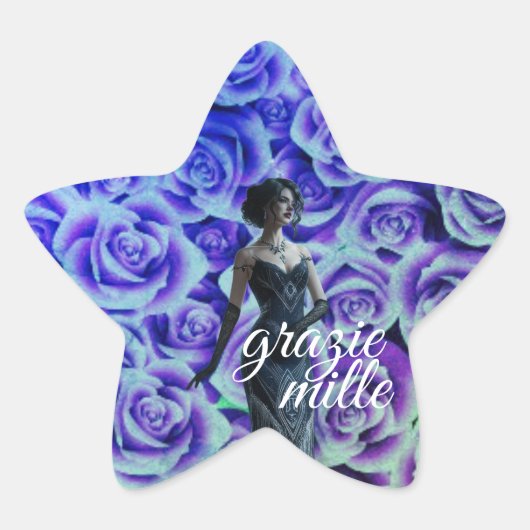 Lady in Black Sticker for any item surface.  (Vorderseite)