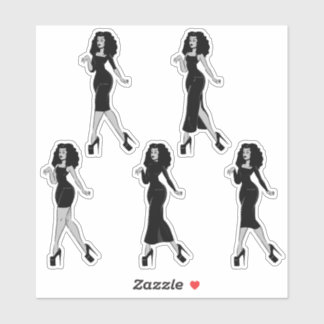 Lady in Black V Aufkleber