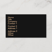 Lady in Black Visitenkarte (Rückseite)