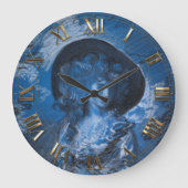 Lady in Bleu Große Wanduhr (Vorderseite)