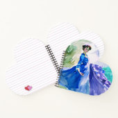 Lady in Blue Dress - Aquarellmalerei Notizblock (Innenseite)