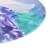 Lady in Blue Dress - Aquarellmalerei Schneidebrett (Ecke)