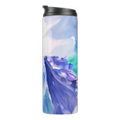 Lady in Blue Dress - Aquarellmalerei Thermosbecher (Nach rechts gedreht)