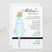 Lady in Blue Einladung (Vorne/Hinten)