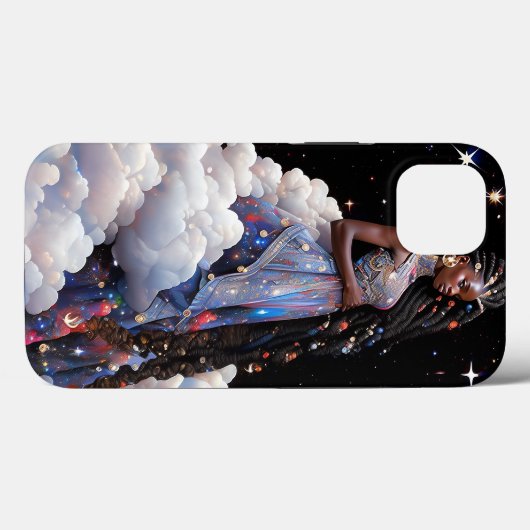 Lady in Clouds African American Art Case-Mate iPhone Hülle (Rückseite (Horizontal))