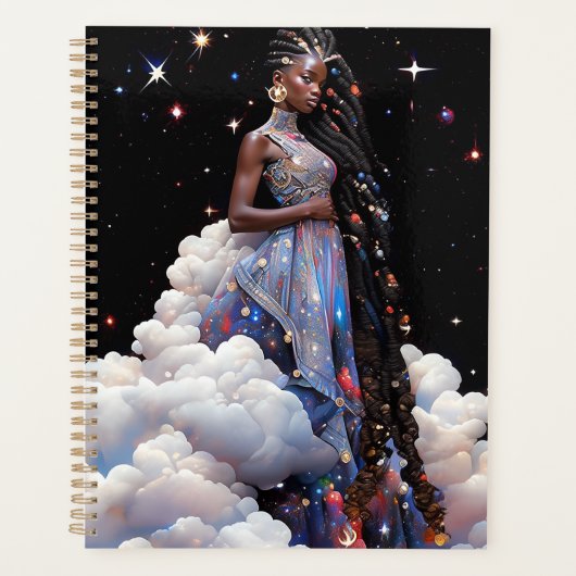 Lady in Clouds African American Art Planer (Vorderseite)