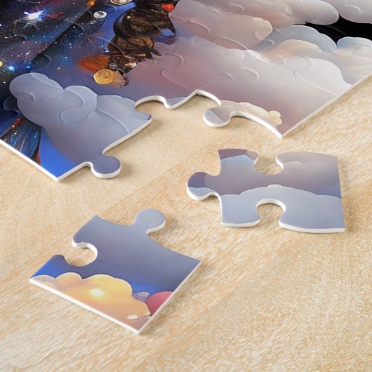 Lady in Clouds African American Art Puzzle (Seite)