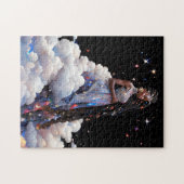 Lady in Clouds African American Art Puzzle (Horizontal)