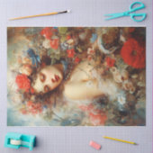 Lady in den Blume Seidenpapier (Basteln)