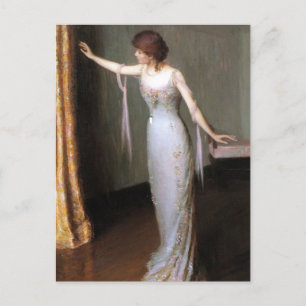 Lady in einem Abend Dress by Lilla Cabot Perry Postkarte