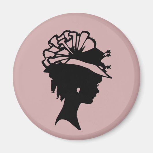 Lady in einem Bonnet 7 Blush Pink AH2010 Magnet (Vorne)