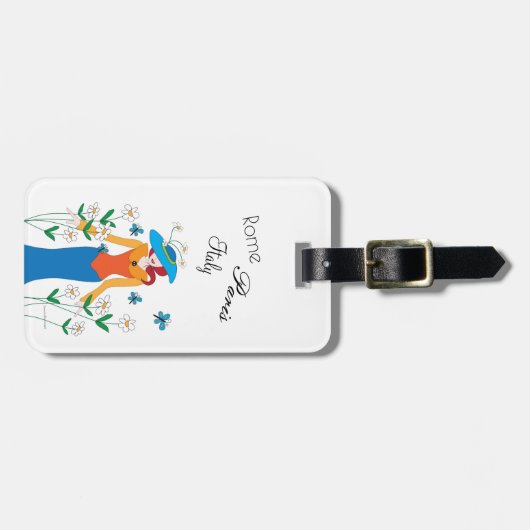 Lady in einem Garden-Gepäckanhänger Gepäckanhänger (Vorderseite horizontal)