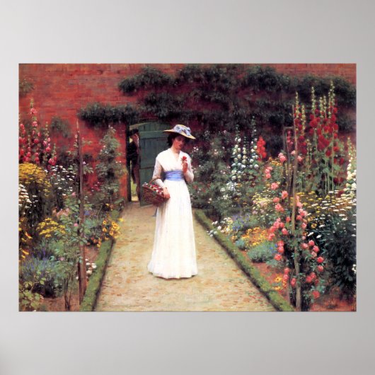 Lady in einem Garden Poster (Vorne)