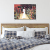 Lady in einem Garten Leinwanddruck (Insitu (Schlafzimmer))