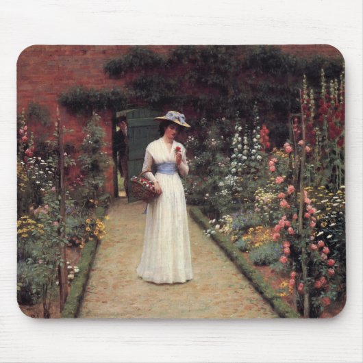Lady in einem Garten Mousepad (Vorne)