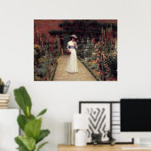 Lady in einem Garten Poster (Heimbüro)