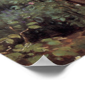 Lady in einem Garten Poster (Ecke)