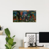 Lady in einem Lila Kleid Poster (Heimbüro)