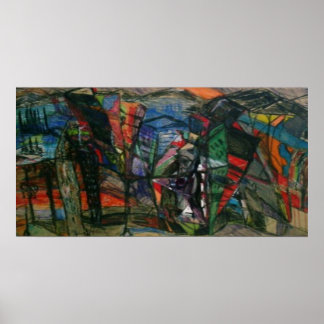 Lady in einem Lila Kleid Poster