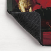 Lady in einem roten Kleid Mousepad (Ecke)