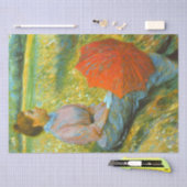 Lady in einer grünen Wiese Seidenpapier (Handwerk)