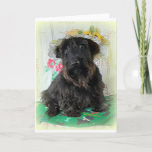 Lady in einer Hat Note Card Dankeskarte