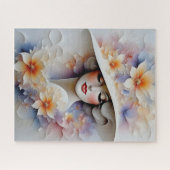 Lady in Floppy-Floral Hat Puzzle (Horizontal)