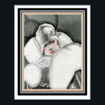 "Lady in Fur" Art Deco Poster 16 x 20<br><div class="desc">Atemberaubendes Vintages Bild "Lady in Fur. Die Poster-Maßnahmen 16 x 20 können auch in anderen Größen erhältlich sein.</div>