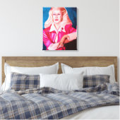 LADY IN GEWARTET Leinwand (Insitu (Schlafzimmer))